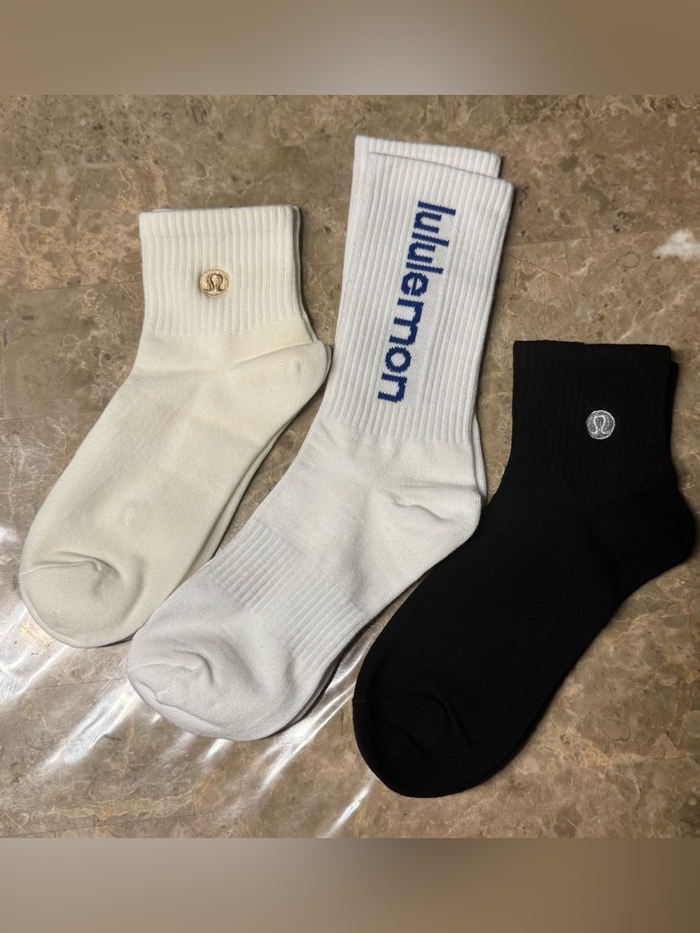 New Women’s Lululemon Athletica Socks 
3 pairs Size Medium 
Socks stretch